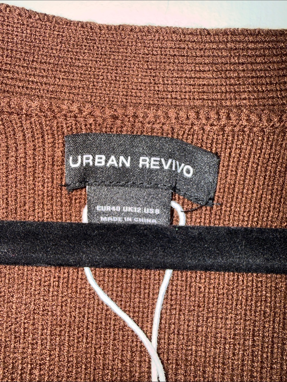 Chestnut Brown V-Neck Button-Front Cardigan Sweater - Picture 5 of 7
